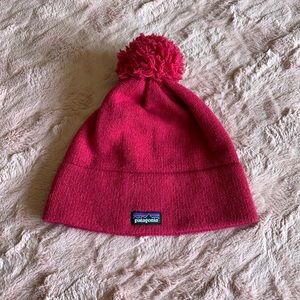 Patagonia Pink Pom Pom Beanie